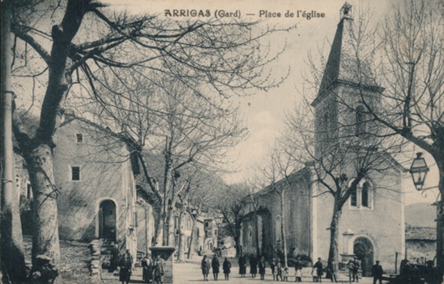 La place de l' église (cpa)