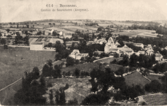 Boussac aveyron vue generale cpa