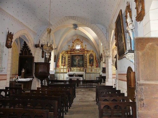 Brousse le chateau aveyron eglise saint jacques le majeur interieur