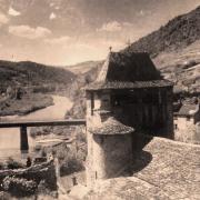 Brousse le chateau aveyron eglise saint jacques le majeur le clocher cpa