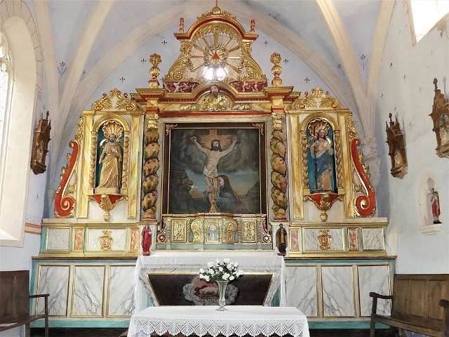 Brousse le chateau aveyron eglise saint jacques le majeur retable du maitre autel