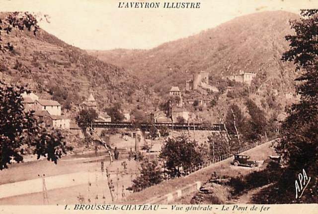 Brousse le chateau aveyron le pont de fer cpa