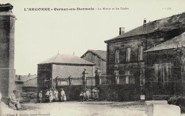 Cernay-en-Dormois (51) La Mairie et les écoles CPA