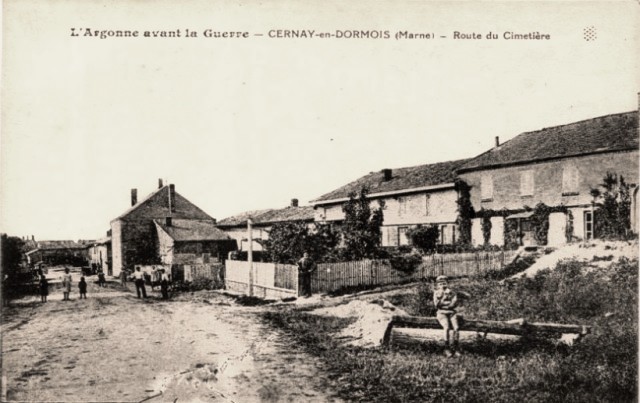 Cernay-en-Dormois (51) La route du cimetière CPA