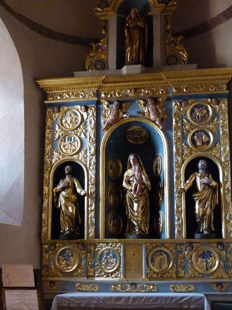 Clairvaux d aveyron aveyron eglise sainte blaise le retable