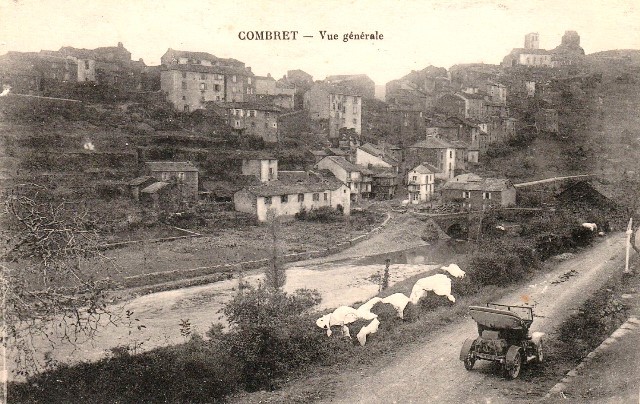 Combret aveyron vue generale cpa