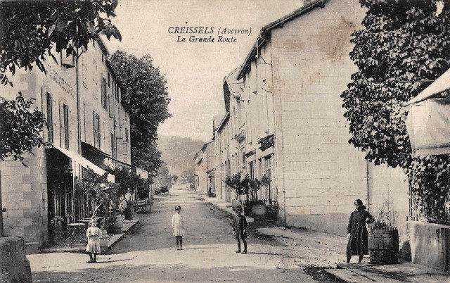 Creissels aveyron la grande route cpa