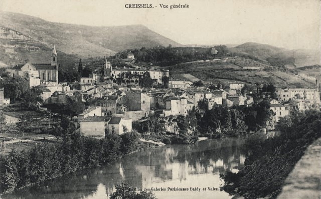 Creissels aveyron vue generale cpa