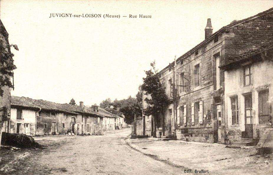 Juvigny-sur-Loison (Meuse) La rue Haute CPA