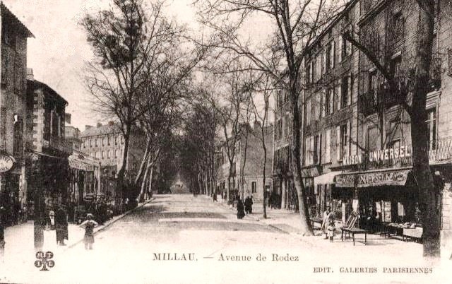 L' avenue de Rodez (cpa)