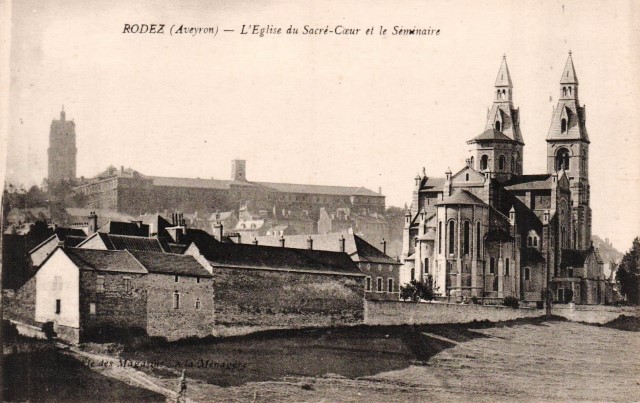 Rodez aveyron l eglise du sacre coeur et le seminaire cpa