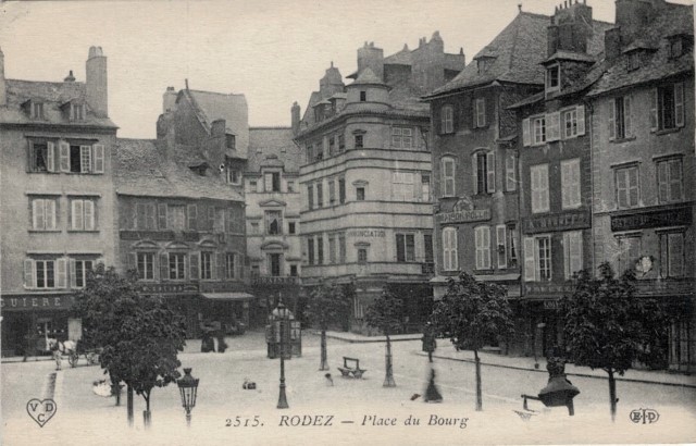 Rodez aveyron la place du bourg cpa