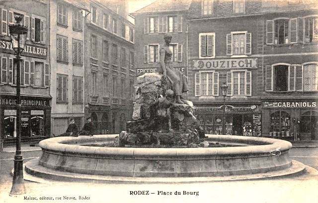 Rodez aveyron la place du bourg cpa