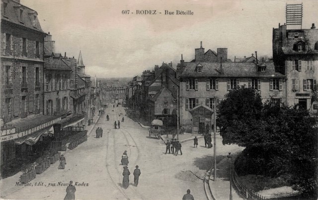 Rodez aveyron la rue beteille cpa