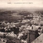 Rodez aveyron vue generale et pont de la gascary cpa