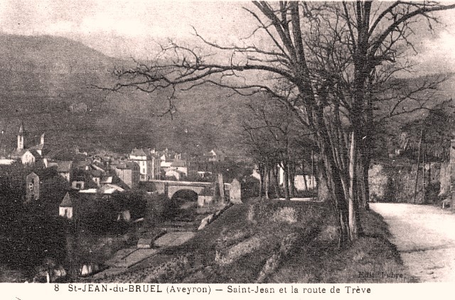 Saint jean du bruel aveyron la route de treve cpa