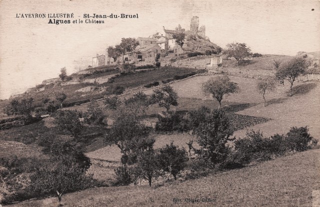 Saint jean du bruel aveyron le chateau d algues ruines cpa