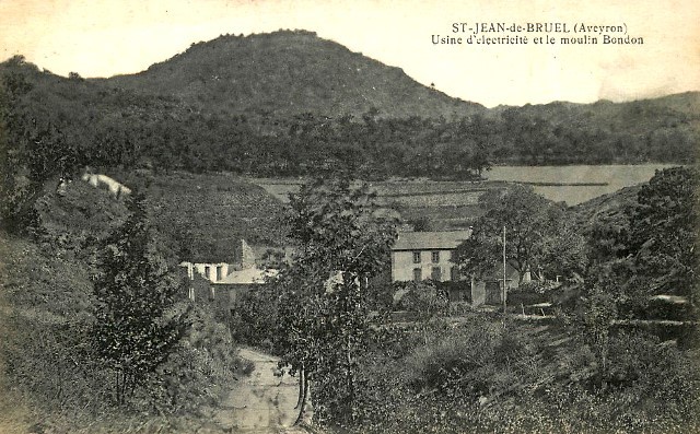 Saint jean du bruel aveyron le moulin bondon et l usine electrique cpa