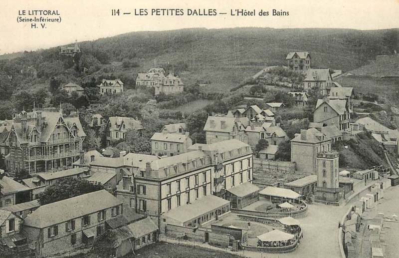Les Petites-Dalles, l'hôtel des Bains CPA