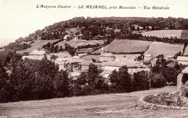 Severac d aveyron mejanel vue generale cpa