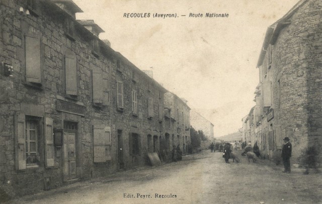 Severac d aveyron recoules previnquieres recoules rue nationale cpa